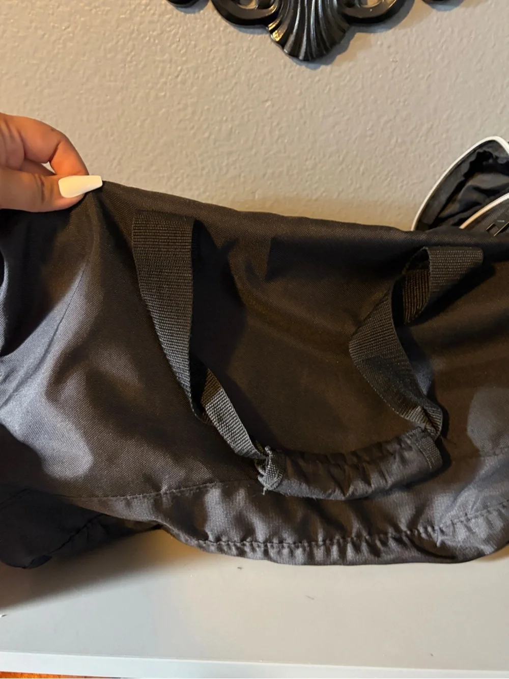 Calvin Klein Black Duffel with White Logo